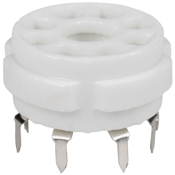 Main product image for 8-Pin Tube Socket Ceramic PC Mount 055-514